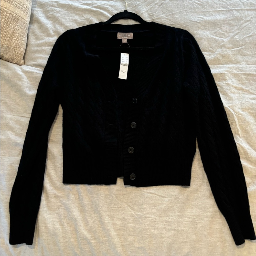 Black Jcrew cashmere cardigan